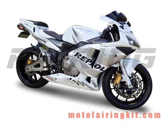 Kits de carenado aptos para CBR600RR 2003 2004 CBR600 RR 03 04 Molde de inyección de plástico ABS Carrocería completa para motocicleta Carrocería del mercado de accesorios Marco (plata y blanco) B137