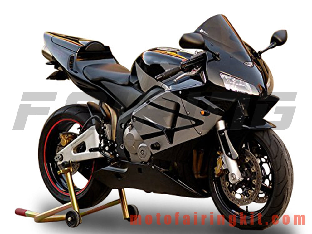 Fairing Kits Fit for CBR600RR 2003 2004 CBR600 RR 03 04 Plastic ABS Injection Mold Complete Motorcycle Body Aftermarket Bodywork Frame (Black & Silver) B139