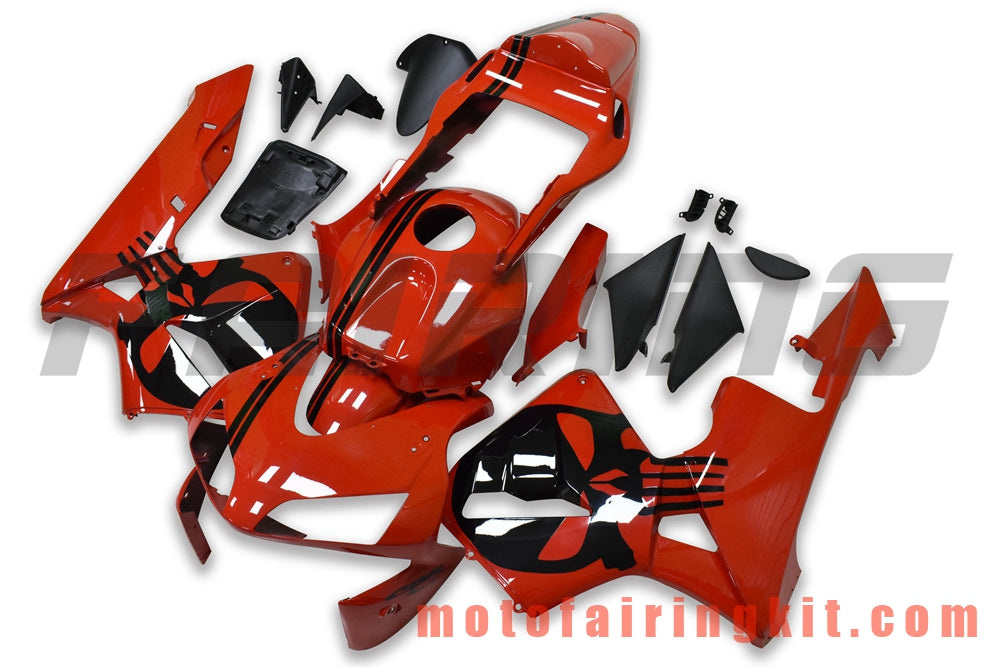 Fairing Kits Fit for CBR600RR 2003 2004 CBR600 RR 03 04 Plastic ABS Injection Mold Complete Motorcycle Body Aftermarket Bodywork Frame (Red & Black) B145