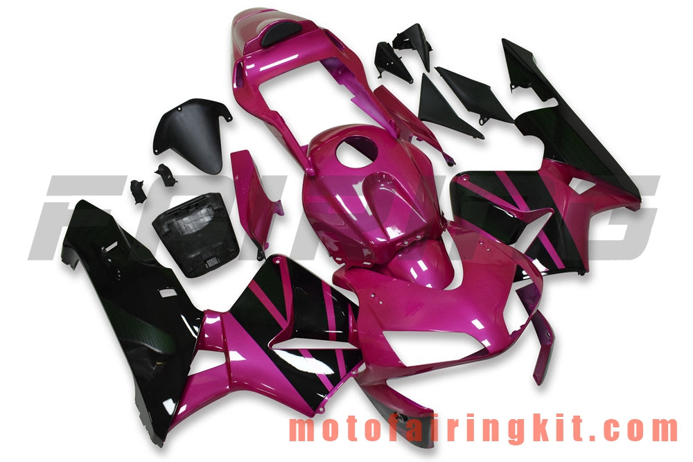 Fairing Kits Fit for CBR600RR 2003 2004 CBR600 RR 03 04 Plastic ABS Injection Mold Complete Motorcycle Body Aftermarket Bodywork Frame (Pink & Black) B147