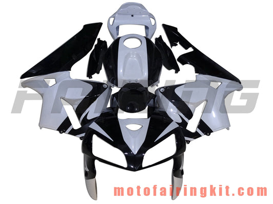 Kits de carenado aptos para CBR600RR 2005 2006 CBR600 RR 05 06 Molde de inyección de plástico ABS Carrocería completa para motocicleta Carrocería del mercado de accesorios Marco (blanco y negro) B001