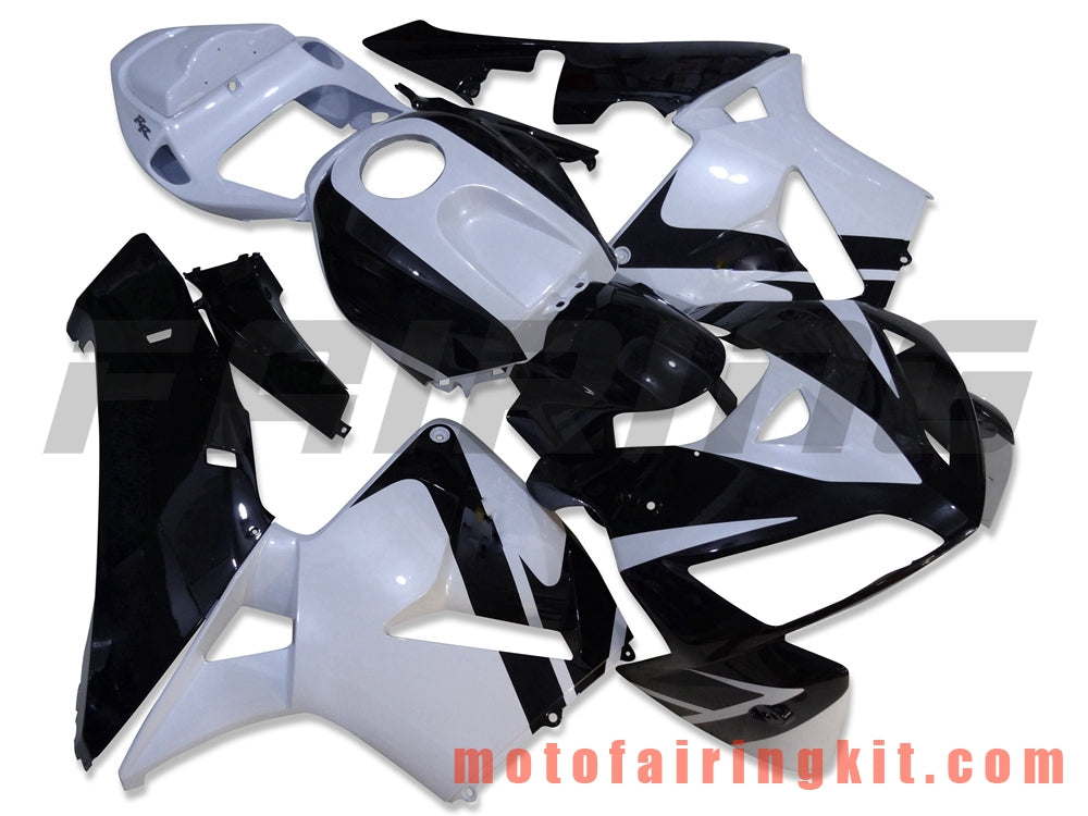 Fairing Kits Fit for CBR600RR 2005 2006 CBR600 RR 05 06 Plastic ABS Injection Mold Complete Motorcycle Body Aftermarket Bodywork Frame (White & Black) B001