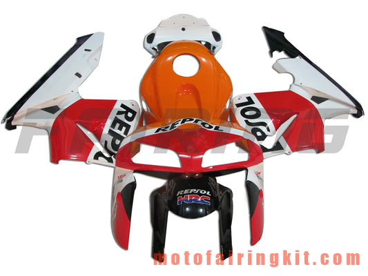 Kits de carenado aptos para CBR600RR 2005 2006 CBR600 RR 05 06 Molde de inyección de plástico ABS Carrocería completa para motocicleta Carrocería del mercado de accesorios Marco (naranja y rojo) B002