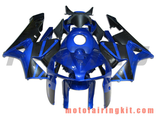 フェアリングキット CBR600RR 2005 2006 CBR600 RR 05 06 プラスチック ABS 射出成形 完全なオートバイボディ アフターマーケットボディワークフレーム (ブルー &amp; ブラック) B005