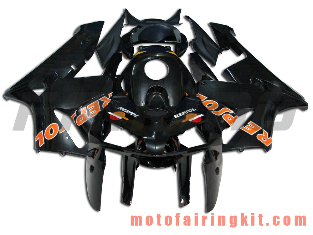 Kits de carenado aptos para CBR600RR 2005 2006 CBR600 RR 05 06 Molde de inyección de plástico ABS Carrocería completa para motocicleta Carrocería del mercado de accesorios Marco (negro) B006