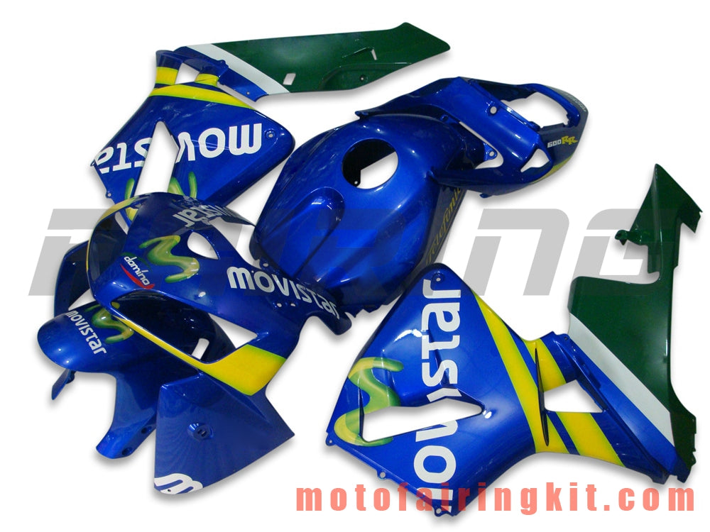 Kits de carenado aptos para CBR600RR 2005 2006 CBR600 RR 05 06 Molde de inyección de plástico ABS Carrocería completa para motocicleta Carrocería del mercado de accesorios Marco (azul) B008