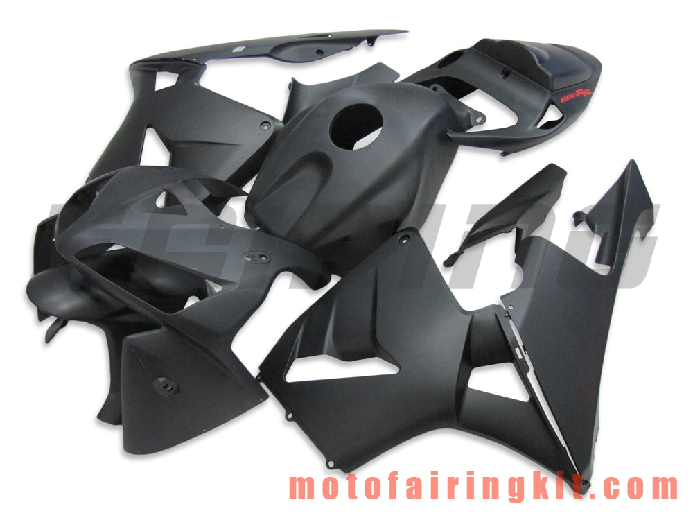 フェアリングキット CBR600RR 2005 2006 CBR600 RR 05 06 プラスチック ABS 射出成形 完全なオートバイボディ アフターマーケットボディワークフレーム (ブラック) B010