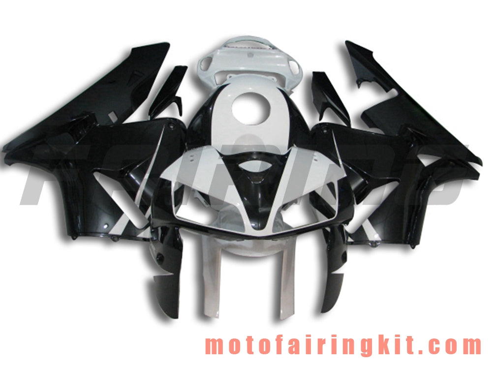 Fairing Kits Fit for CBR600RR 2005 2006 CBR600 RR 05 06 Plastic ABS Injection Mold Complete Motorcycle Body Aftermarket Bodywork Frame (White & Black) B011