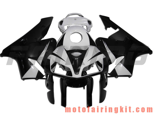 Fairing Kits Fit for CBR600RR 2005 2006 CBR600 RR 05 06 Plastic ABS Injection Mold Complete Motorcycle Body Aftermarket Bodywork Frame (Black & White) B012