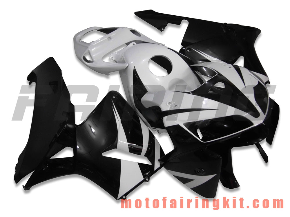 Fairing Kits Fit for CBR600RR 2005 2006 CBR600 RR 05 06 Plastic ABS Injection Mold Complete Motorcycle Body Aftermarket Bodywork Frame (Black & White) B012