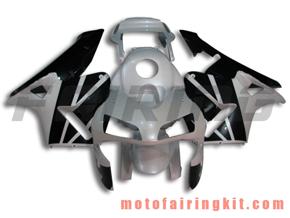 Fairing Kits Fit for CBR600RR 2005 2006 CBR600 RR 05 06 Plastic ABS Injection Mold Complete Motorcycle Body Aftermarket Bodywork Frame (White & Black) B015