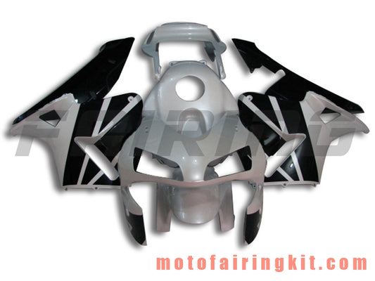 Kits de carenado aptos para CBR600RR 2005 2006 CBR600 RR 05 06 Molde de inyección de plástico ABS Carrocería completa para motocicleta Carrocería del mercado de accesorios Marco (blanco y negro) B015