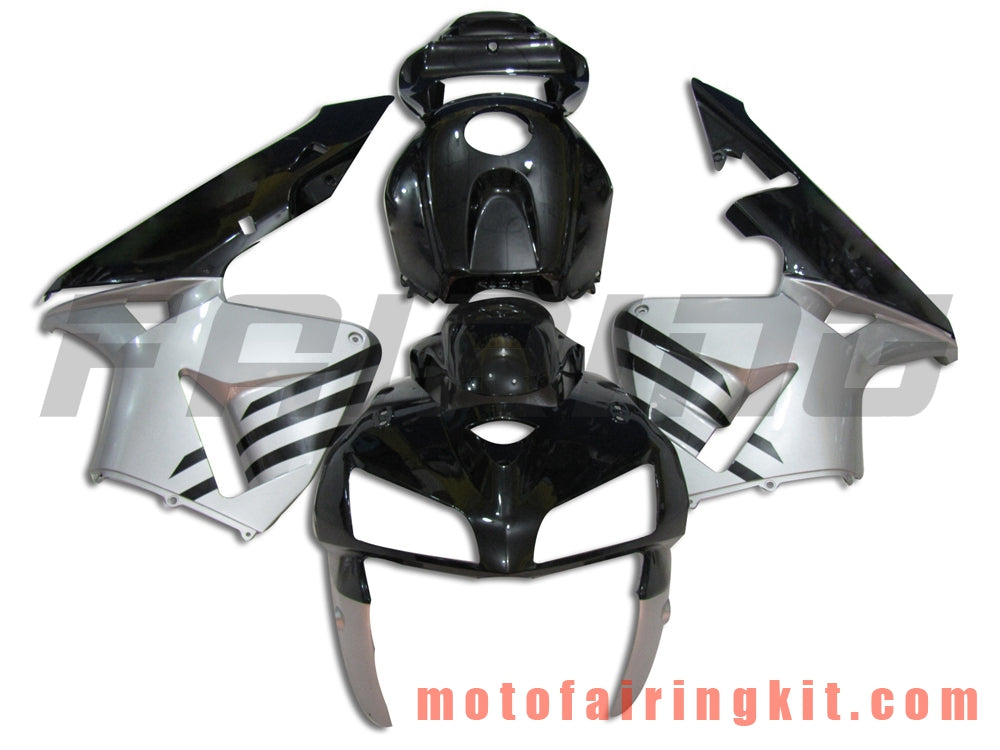 Fairing Kits Fit for CBR600RR 2005 2006 CBR600 RR 05 06 Plastic ABS Injection Mold Complete Motorcycle Body Aftermarket Bodywork Frame (Silver & Black) B016