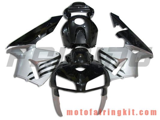 Kits de carenado aptos para CBR600RR 2005 2006 CBR600 RR 05 06 Molde de inyección de plástico ABS Carrocería completa para motocicleta Carrocería del mercado de accesorios Marco (plata y negro) B016