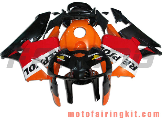 Kits de carenado aptos para CBR600RR 2005 2006 CBR600 RR 05 06 Molde de inyección de plástico ABS Carrocería completa para motocicleta Carrocería del mercado de accesorios Marco (rojo y negro) B022