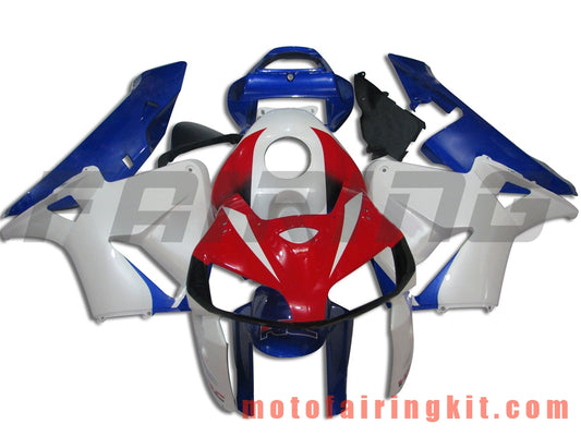 Kits de carenado aptos para CBR600RR 2005 2006 CBR600 RR 05 06 Molde de inyección de plástico ABS Carrocería completa para motocicleta Carrocería del mercado de accesorios Marco (rojo y azul) B023