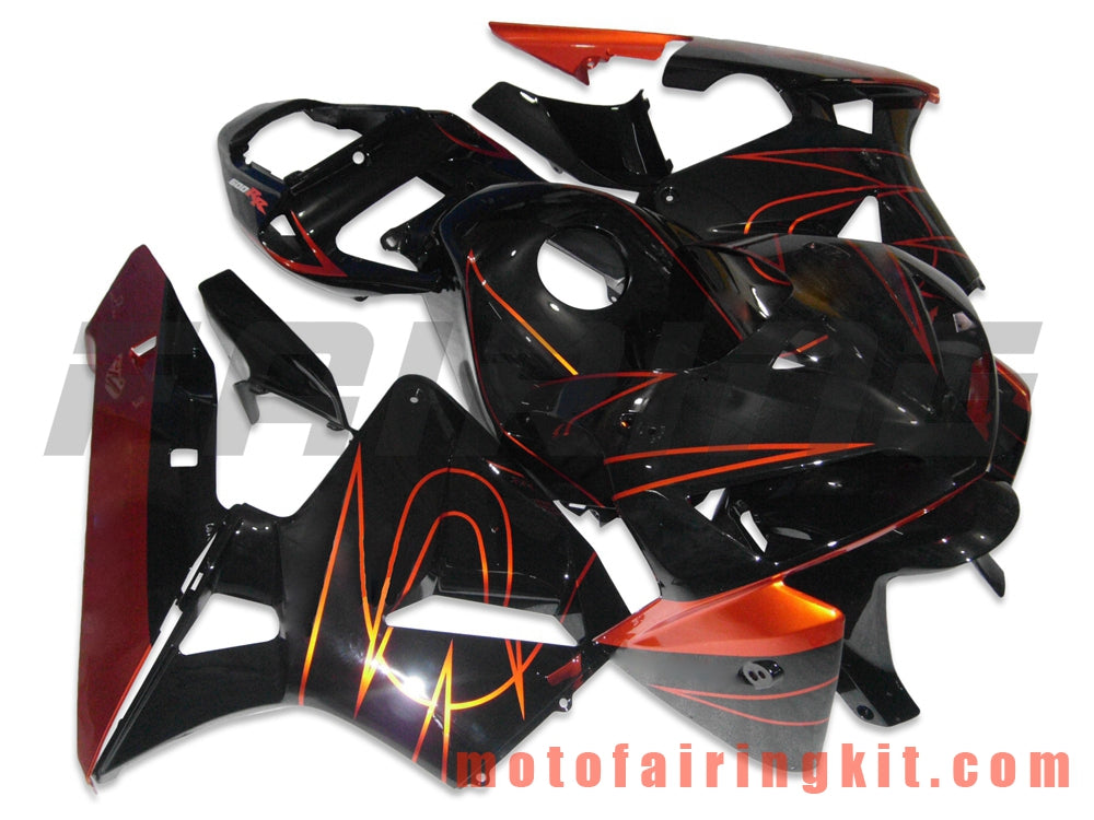 Fairing Kits Fit for CBR600RR 2005 2006 CBR600 RR 05 06 Plastic ABS Injection Mold Complete Motorcycle Body Aftermarket Bodywork Frame (Black & Orange) B024