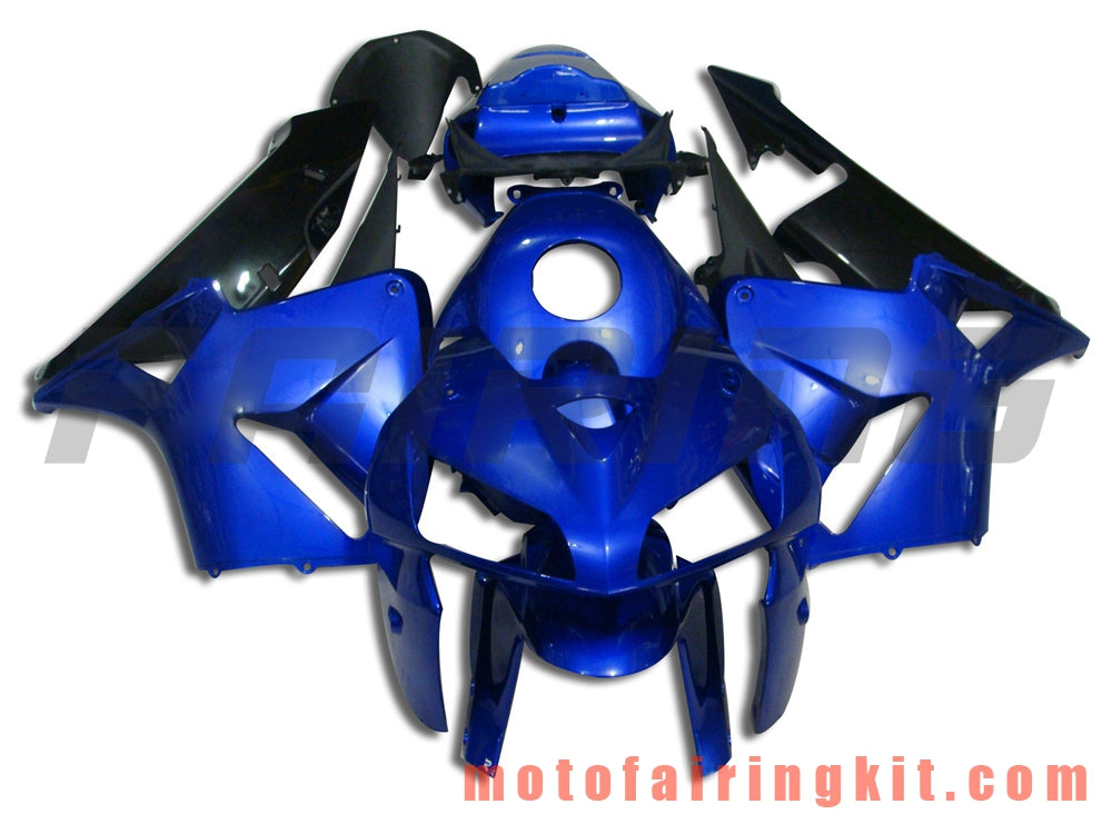 Fairing Kits Fit for CBR600RR 2005 2006 CBR600 RR 05 06 Plastic ABS Injection Mold Complete Motorcycle Body Aftermarket Bodywork Frame (Blue & Black) B025