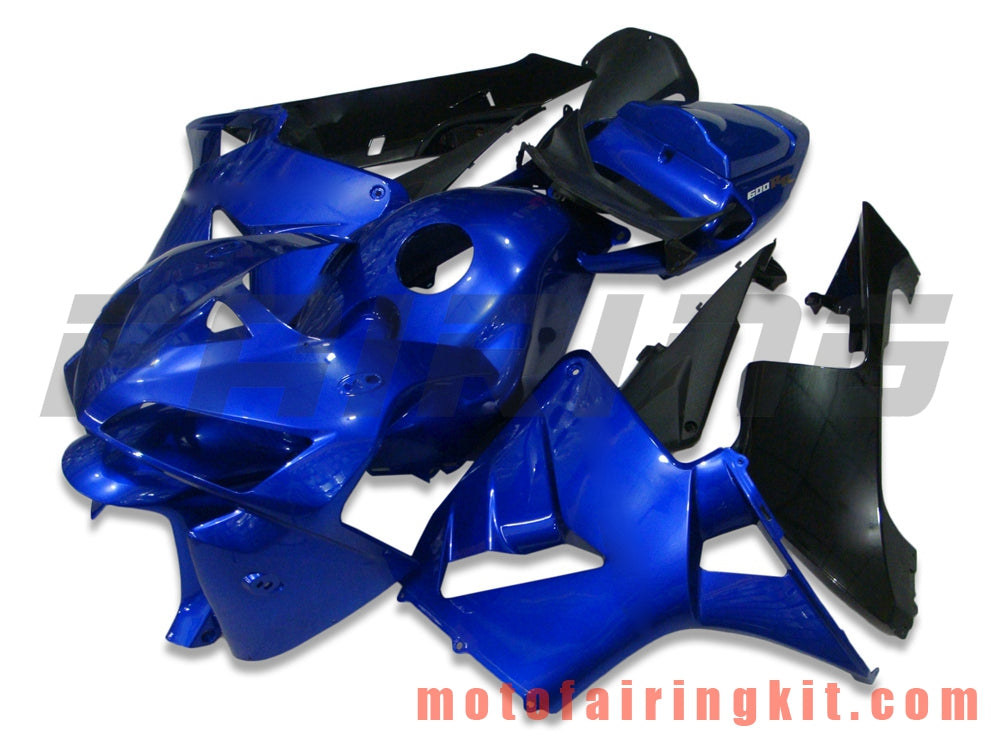 Fairing Kits Fit for CBR600RR 2005 2006 CBR600 RR 05 06 Plastic ABS Injection Mold Complete Motorcycle Body Aftermarket Bodywork Frame (Blue & Black) B025