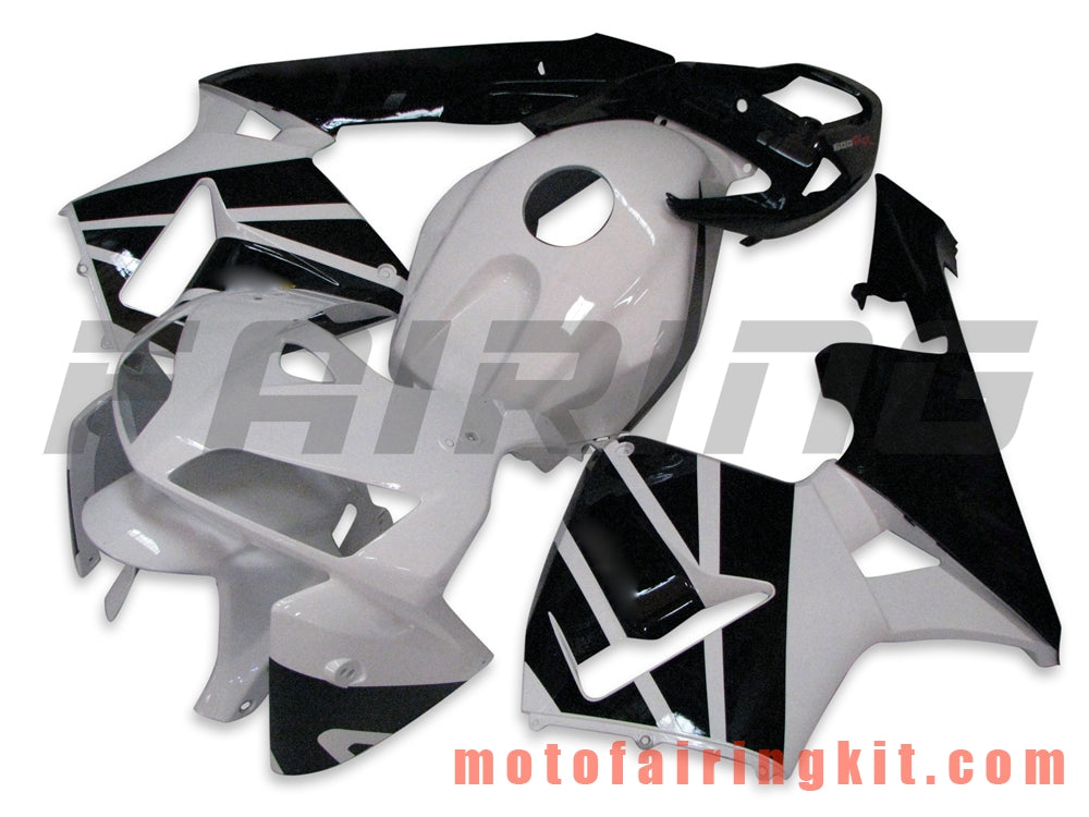 Fairing Kits Fit for CBR600RR 2005 2006 CBR600 RR 05 06 Plastic ABS Injection Mold Complete Motorcycle Body Aftermarket Bodywork Frame (Black & White) B027