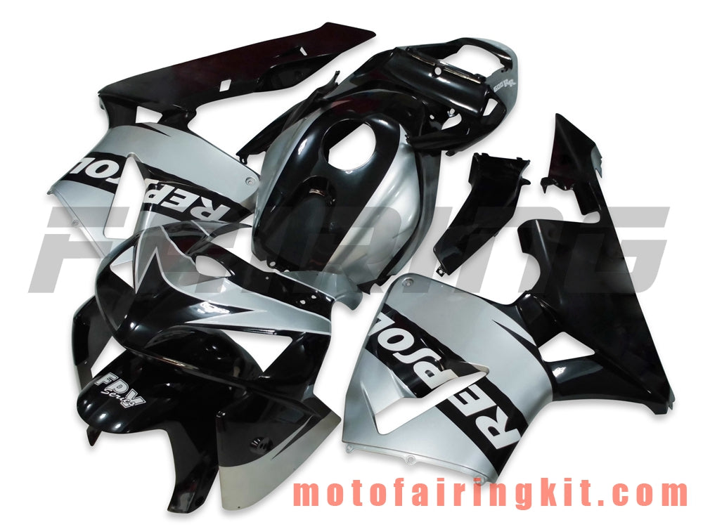 Fairing Kits Fit for CBR600RR 2005 2006 CBR600 RR 05 06 Plastic ABS Injection Mold Complete Motorcycle Body Aftermarket Bodywork Frame (Black & White) B032