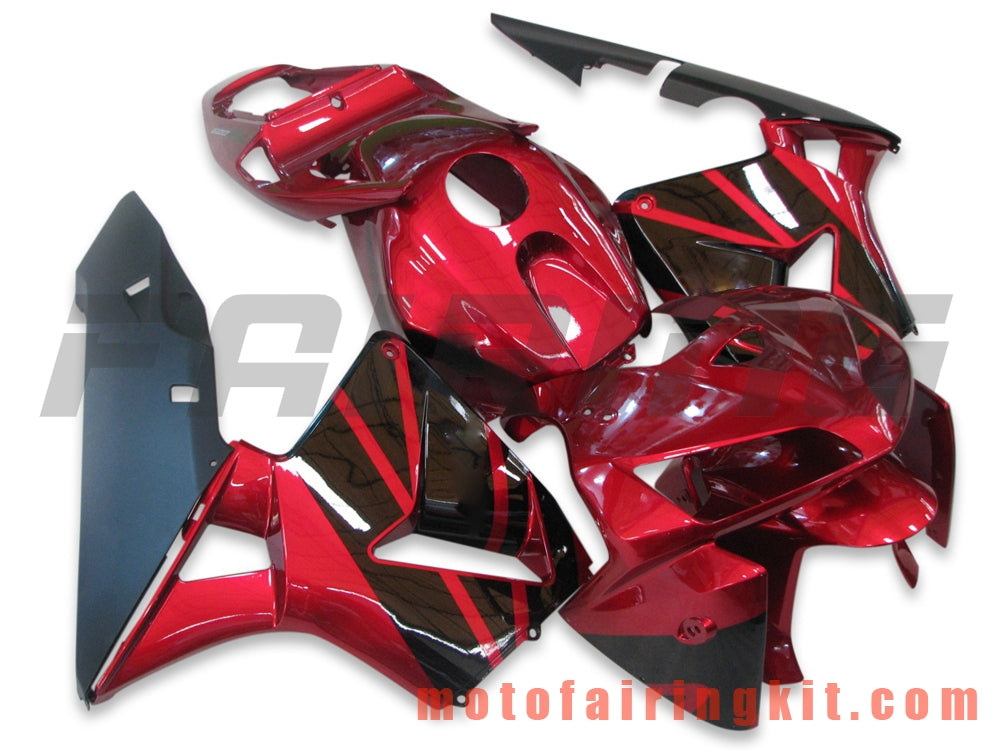 Fairing Kits Fit for CBR600RR 2005 2006 CBR600 RR 05 06 Plastic ABS Injection Mold Complete Motorcycle Body Aftermarket Bodywork Frame (Red & Black) B033