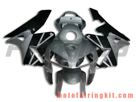 Fairing Kits Fit for CBR600RR 2005 2006 CBR600 RR 05 06 Plastic ABS Injection Mold Complete Motorcycle Body Aftermarket Bodywork Frame (Silver & Black) B034