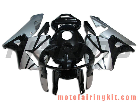 Fairing Kits Fit for CBR600RR 2005 2006 CBR600 RR 05 06 Plastic ABS Injection Mold Complete Motorcycle Body Aftermarket Bodywork Frame (Black & Silver) B035