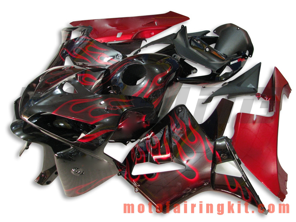 Fairing Kits Fit for CBR600RR 2005 2006 CBR600 RR 05 06 Plastic ABS Injection Mold Complete Motorcycle Body Aftermarket Bodywork Frame (Red & Black) B037