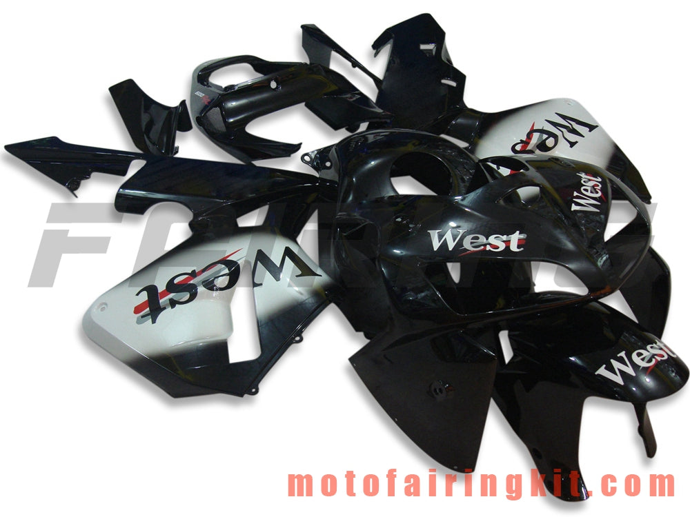 Fairing Kits Fit for CBR600RR 2005 2006 CBR600 RR 05 06 Plastic ABS Injection Mold Complete Motorcycle Body Aftermarket Bodywork Frame (Black & White) B038