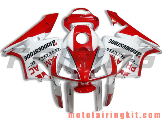 Fairing Kits Fit for CBR600RR 2005 2006 CBR600 RR 05 06 Plastic ABS Injection Mold Complete Motorcycle Body Aftermarket Bodywork Frame (Red & White) B042