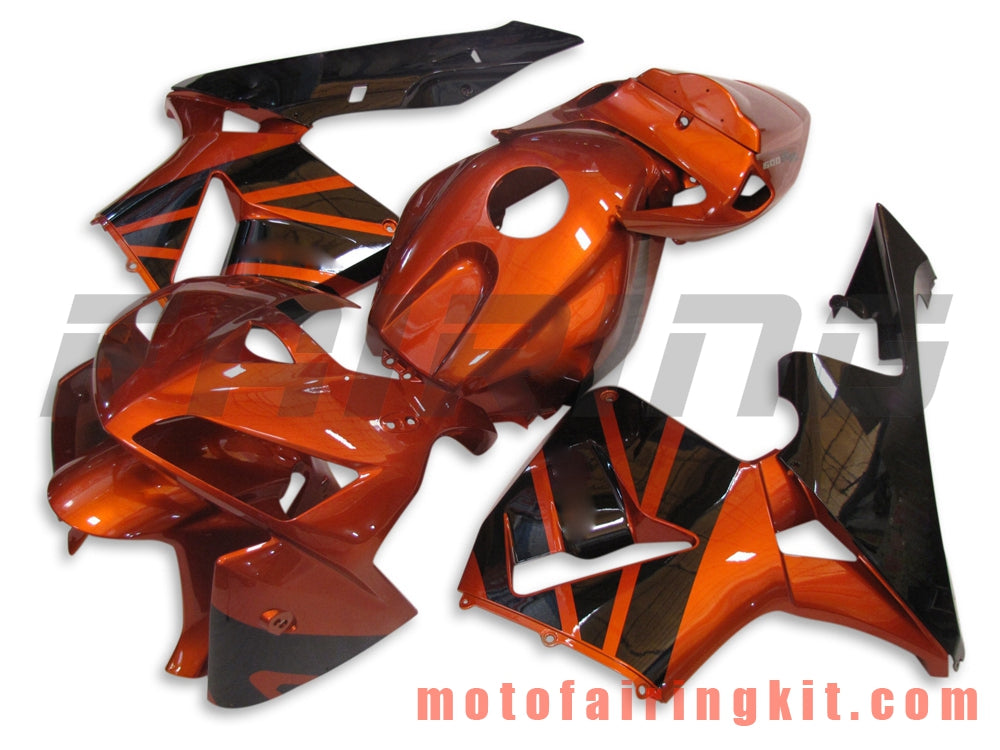 Fairing Kits Fit for CBR600RR 2005 2006 CBR600 RR 05 06 Plastic ABS Injection Mold Complete Motorcycle Body Aftermarket Bodywork Frame (Orange & Black) B045