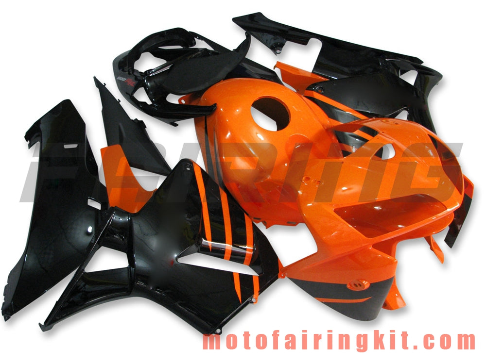 フェアリングキット CBR600RR 2005 2006 CBR600 RR 05 06 プラスチック ABS 射出成形 完全なオートバイボディ アフターマーケットボディワークフレーム (オレンジ &amp; ブラック) B046