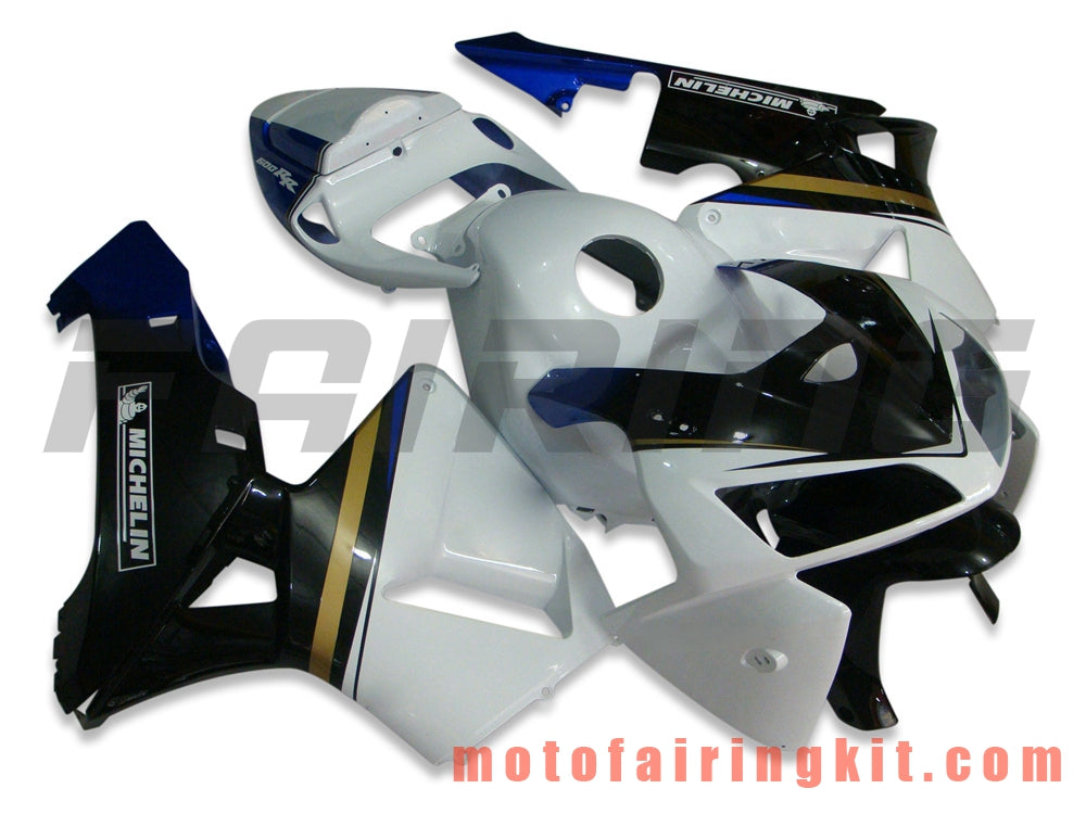 Fairing Kits Fit for CBR600RR 2005 2006 CBR600 RR 05 06 Plastic ABS Injection Mold Complete Motorcycle Body Aftermarket Bodywork Frame (White & Black) B047