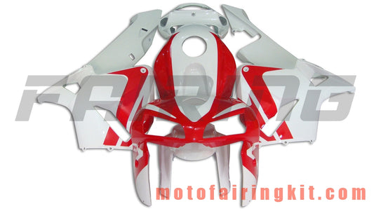 Fairing Kits Fit for CBR600RR 2005 2006 CBR600 RR 05 06 Plastic ABS Injection Mold Complete Motorcycle Body Aftermarket Bodywork Frame (Red & White) B048