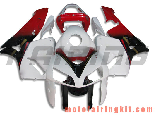 Fairing Kits Fit for CBR600RR 2005 2006 CBR600 RR 05 06 Plastic ABS Injection Mold Complete Motorcycle Body Aftermarket Bodywork Frame (White & Red) B049