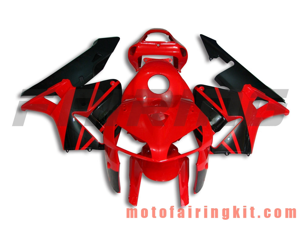 Fairing Kits Fit for CBR600RR 2005 2006 CBR600 RR 05 06 Plastic ABS Injection Mold Complete Motorcycle Body Aftermarket Bodywork Frame (Red & Black) B050