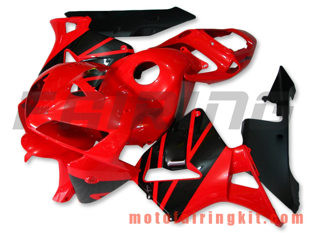 Fairing Kits Fit for CBR600RR 2005 2006 CBR600 RR 05 06 Plastic ABS Injection Mold Complete Motorcycle Body Aftermarket Bodywork Frame (Red & Black) B050