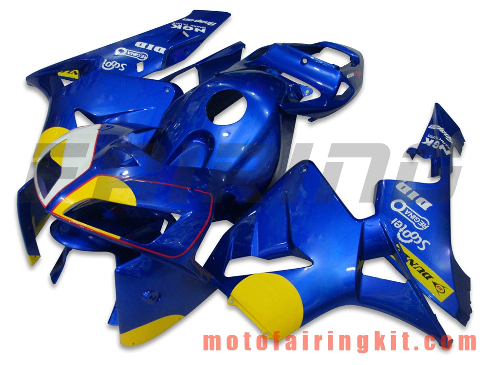 Kits de carenado aptos para CBR600RR 2005 2006 CBR600 RR 05 06 Molde de inyección de plástico ABS Carrocería completa para motocicleta Carrocería del mercado de accesorios Marco (azul) B052