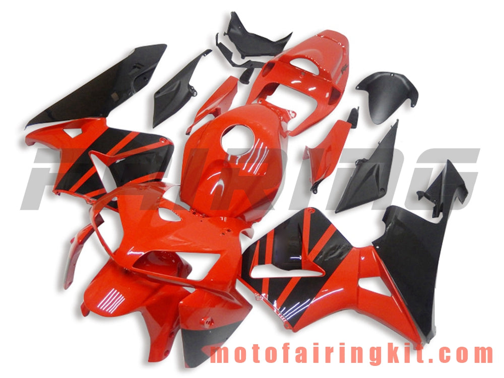 Fairing Kits Fit for CBR600RR 2005 2006 CBR600 RR 05 06 Plastic ABS Injection Mold Complete Motorcycle Body Aftermarket Bodywork Frame (Black & Red) B056