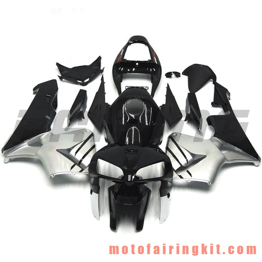 Fairing Kits Fit for CBR600RR 2005 2006 CBR600 RR 05 06 Plastic ABS Injection Mold Complete Motorcycle Body Aftermarket Bodywork Frame (Black & Silver) B058