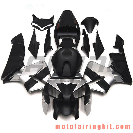 Fairing Kits Fit for CBR600RR 2005 2006 CBR600 RR 05 06 Plastic ABS Injection Mold Complete Motorcycle Body Aftermarket Bodywork Frame (Black & White) B062