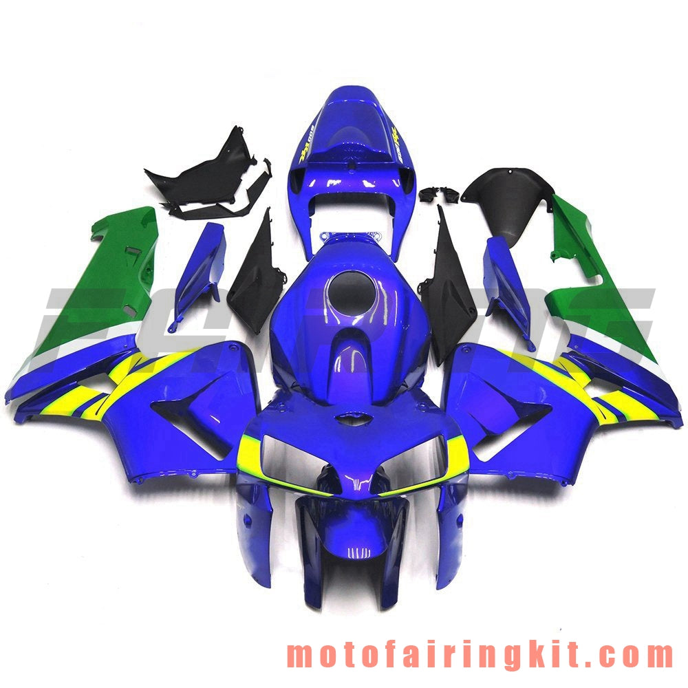 Fairing Kits Fit for CBR600RR 2005 2006 CBR600 RR 05 06 Plastic ABS Injection Mold Complete Motorcycle Body Aftermarket Bodywork Frame (Blue & Green) B064