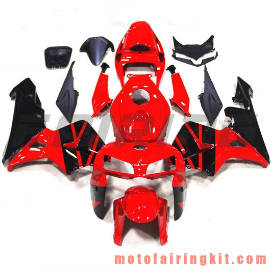 Kits de carenado aptos para CBR600RR 2005 2006 CBR600 RR 05 06 Molde de inyección de plástico ABS Carrocería completa para motocicleta Carrocería del mercado de accesorios Marco (rojo y negro) B071