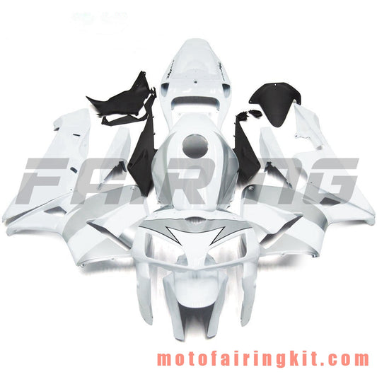 Fairing Kits Fit for CBR600RR 2005 2006 CBR600 RR 05 06 Plastic ABS Injection Mold Complete Motorcycle Body Aftermarket Bodywork Frame (White & Silver) B073