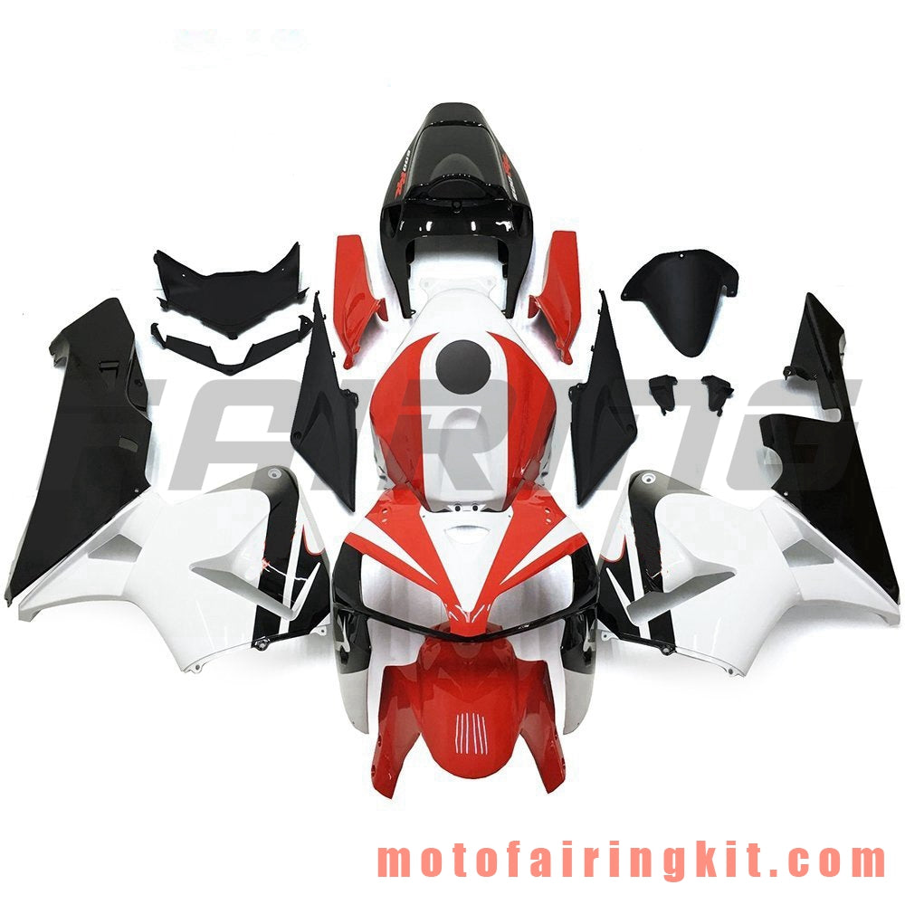 Kits de carenado aptos para CBR600RR 2005 2006 CBR600 RR 05 06 Molde de inyección de plástico ABS Carrocería completa para motocicleta Carrocería del mercado de accesorios Marco (blanco y rojo) B074