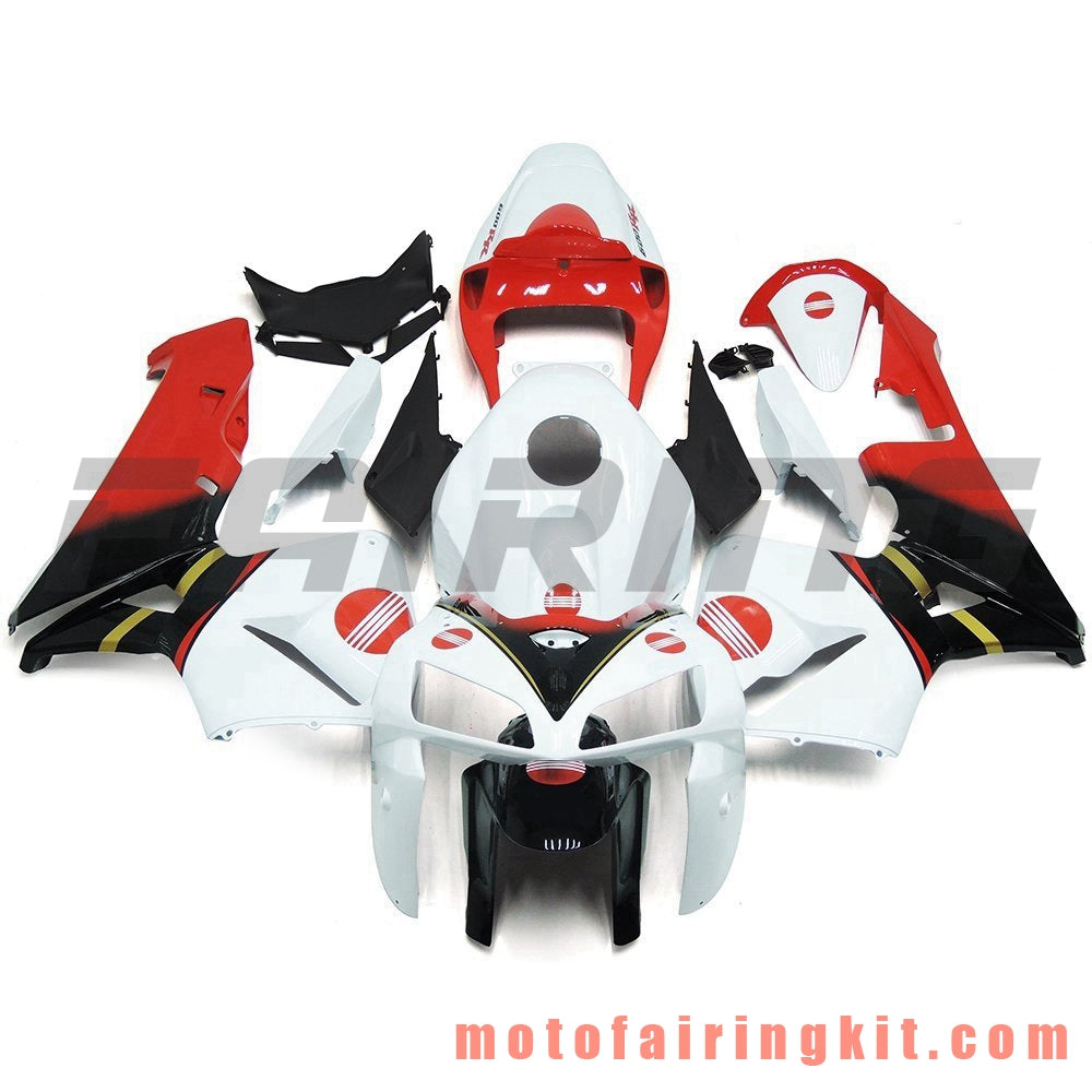 Fairing Kits Fit for CBR600RR 2005 2006 CBR600 RR 05 06 Plastic ABS Injection Mold Complete Motorcycle Body Aftermarket Bodywork Frame (White & Black) B076