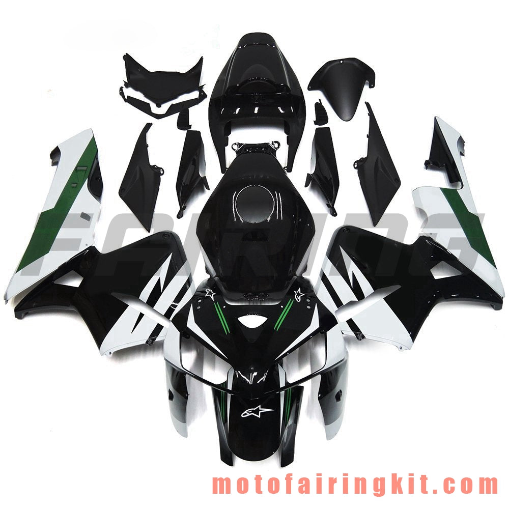 Fairing Kits Fit for CBR600RR 2005 2006 CBR600 RR 05 06 Plastic ABS Injection Mold Complete Motorcycle Body Aftermarket Bodywork Frame (Black & White) B085