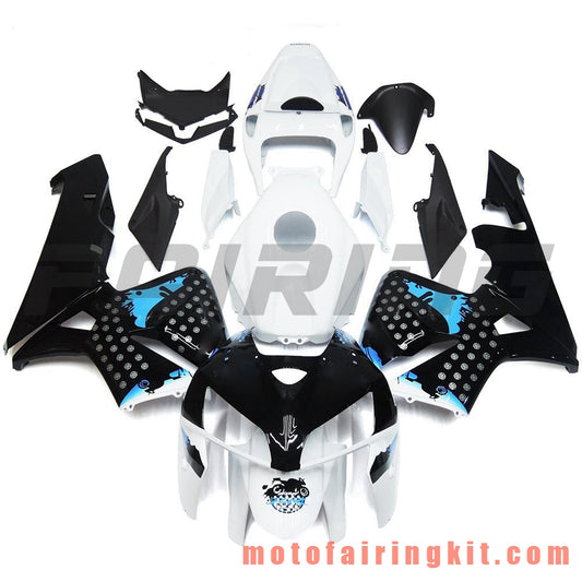 Fairing Kits Fit for CBR600RR 2005 2006 CBR600 RR 05 06 Plastic ABS Injection Mold Complete Motorcycle Body Aftermarket Bodywork Frame (White & Blue) B087