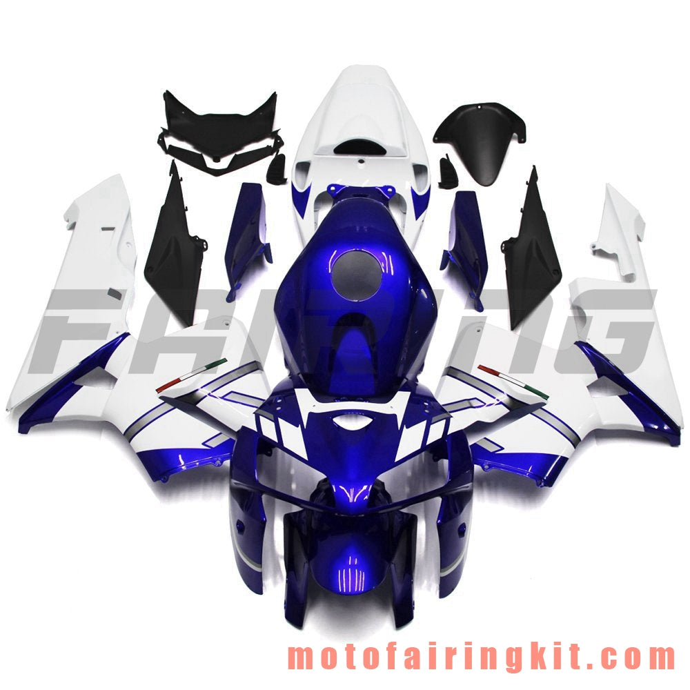 Kits de carenado aptos para CBR600RR 2005 2006 CBR600 RR 05 06 Molde de inyección de plástico ABS Carrocería completa para motocicleta Carrocería del mercado de accesorios Marco (azul y blanco) B088